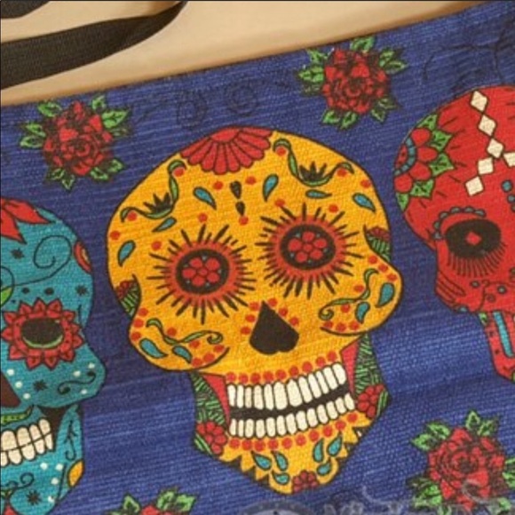 Blue Day of the Dead Shoulder Bag - Picture 1 of 2
